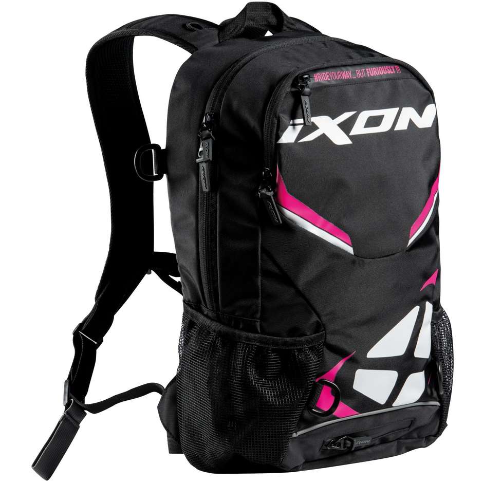 Ixon R-TENSION 23 Motorcycle Backpack Black White Fuchsia
