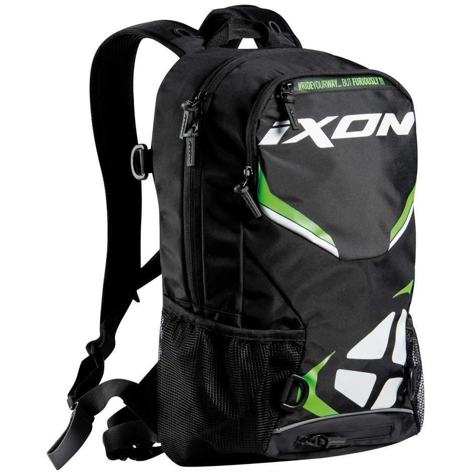 Ixon R-TENSION 23 Motorcycle Backpack Black White Green
