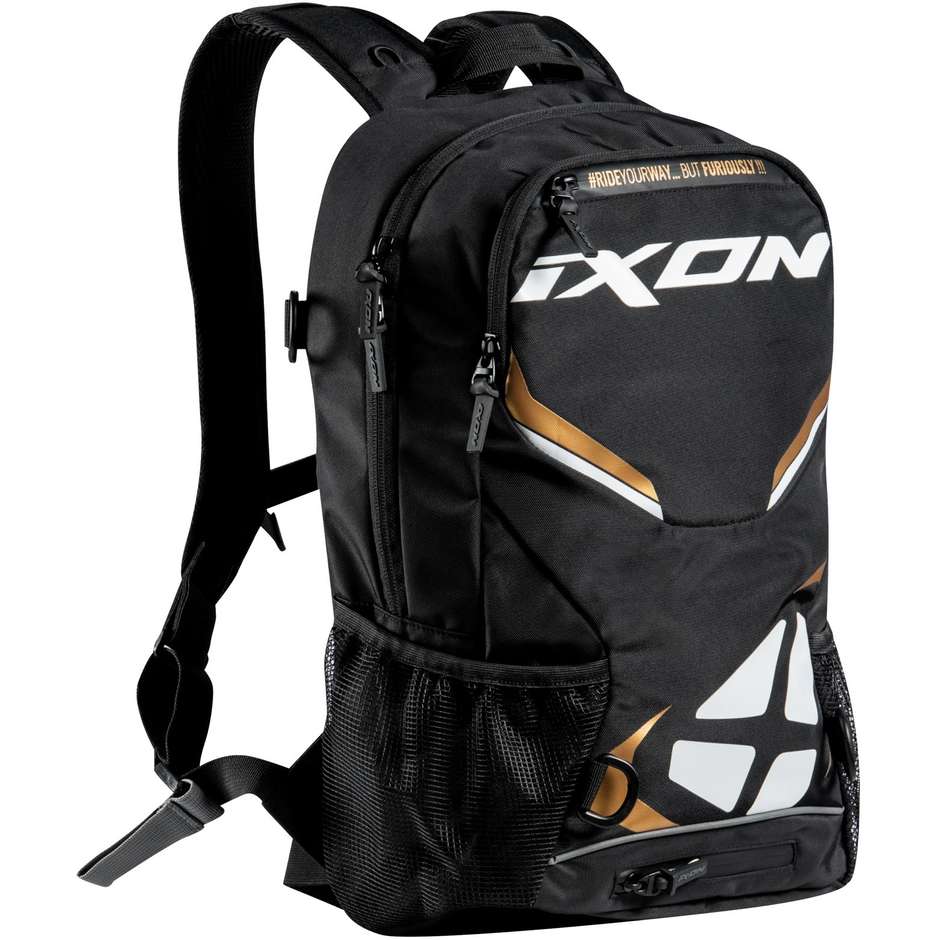 Ixon R-Tension 23 Rucksack – Schwarz/weiß/gold, One Size, Modellnummer 501101004-1106