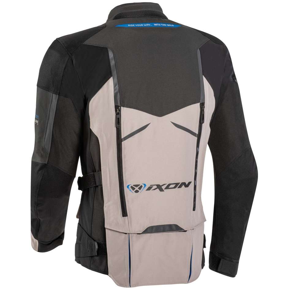 Ixon RAGNAR 3 in 1 Adventure Fabric Motorcycle Jacket Black Anthracite Gray