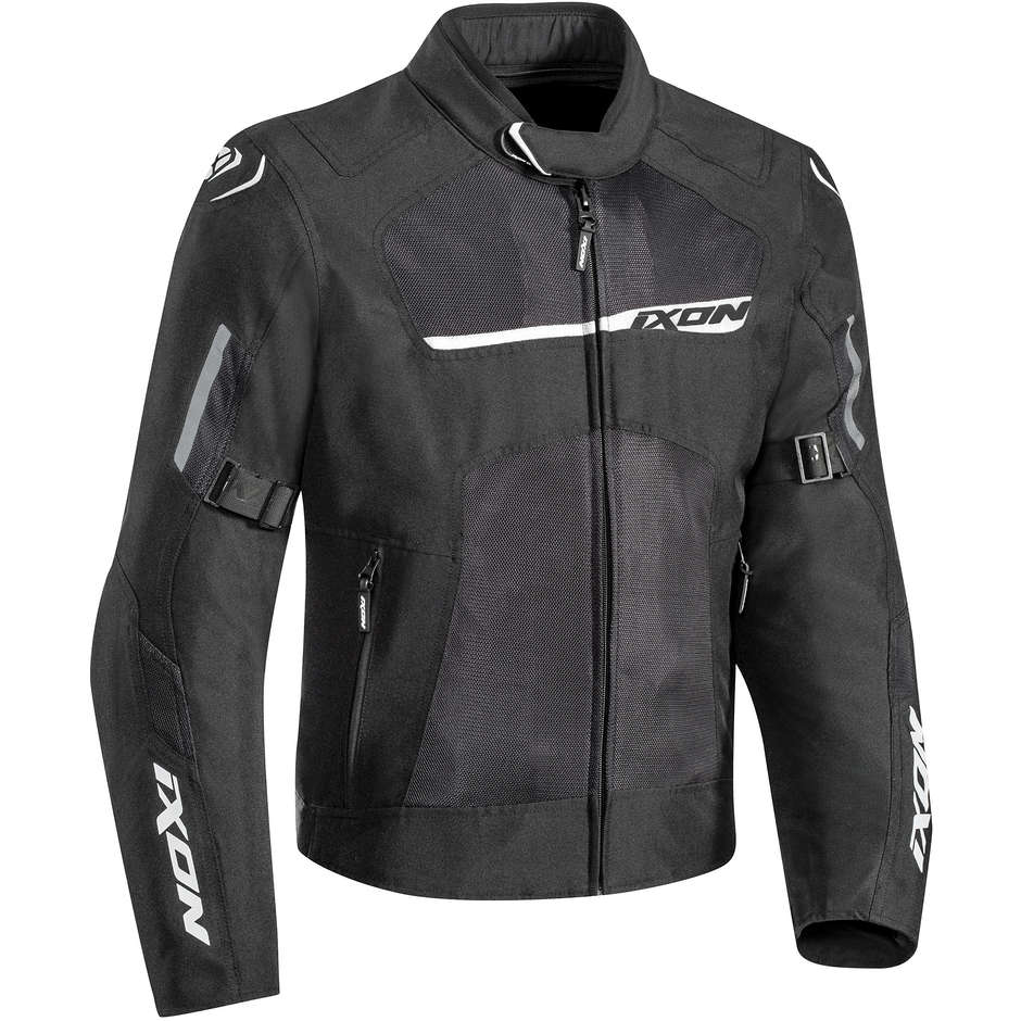 Ixon Raptor 3-layer Fabric Motorcycle Jacket Black White