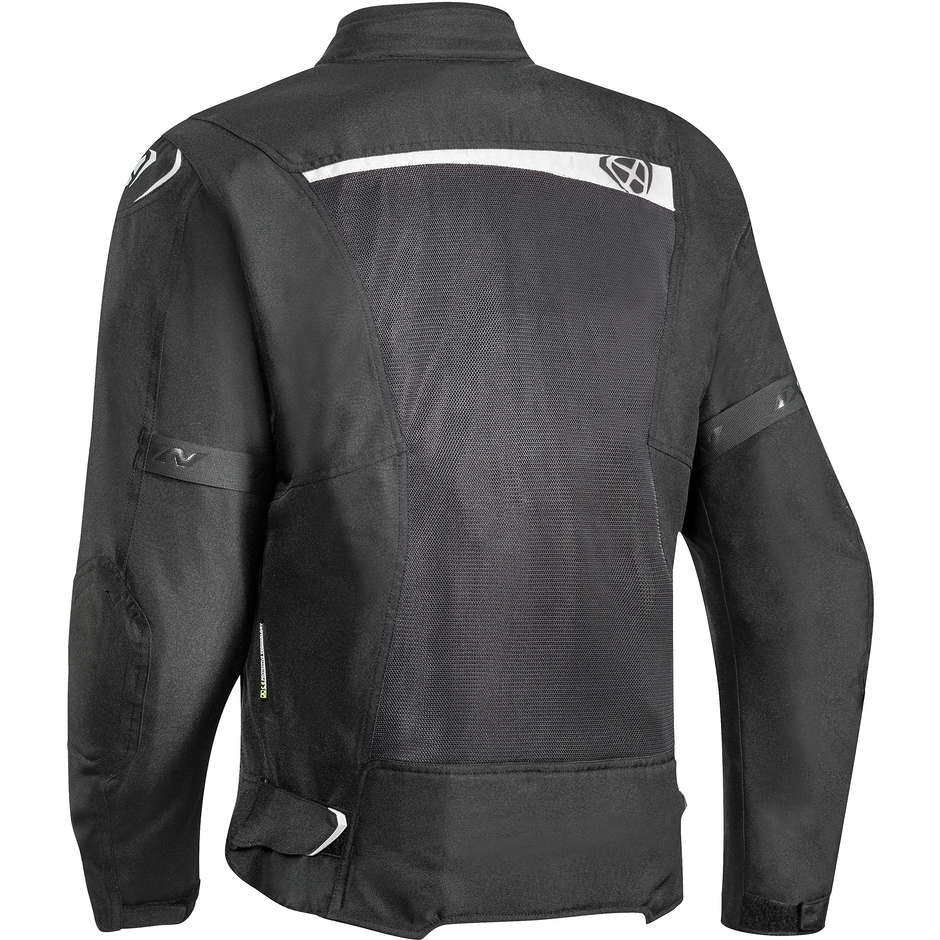 Ixon Raptor 3-layer Fabric Motorcycle Jacket Black White