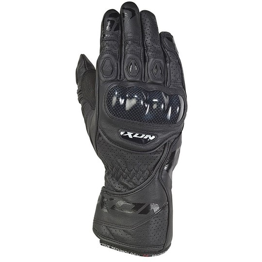 Ixon RS Circuit 2 Moto Racing Handschuhe aus schwarzem Leder