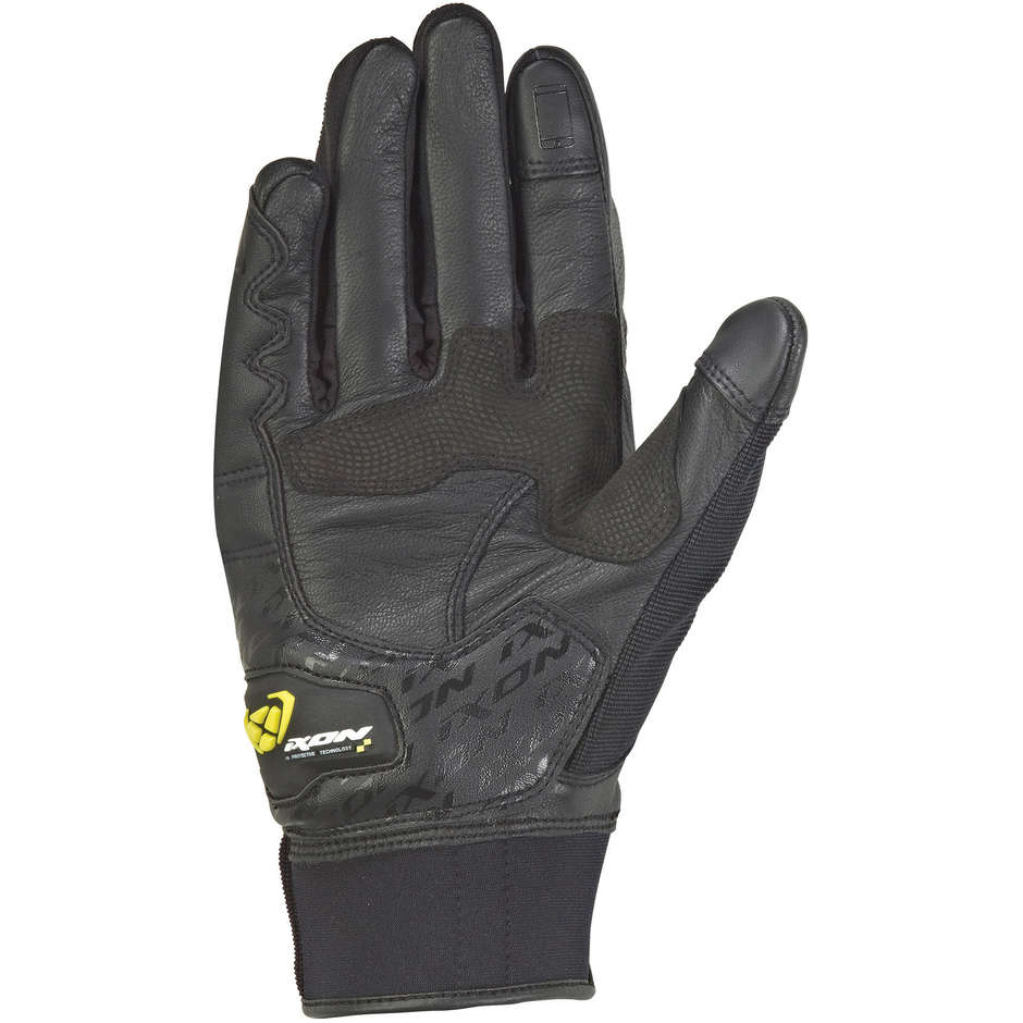 Ixon RS Grip 2 Sommer Motorrad Handschuhe in Schwarz und Weiß Vivo Leder und Stoff