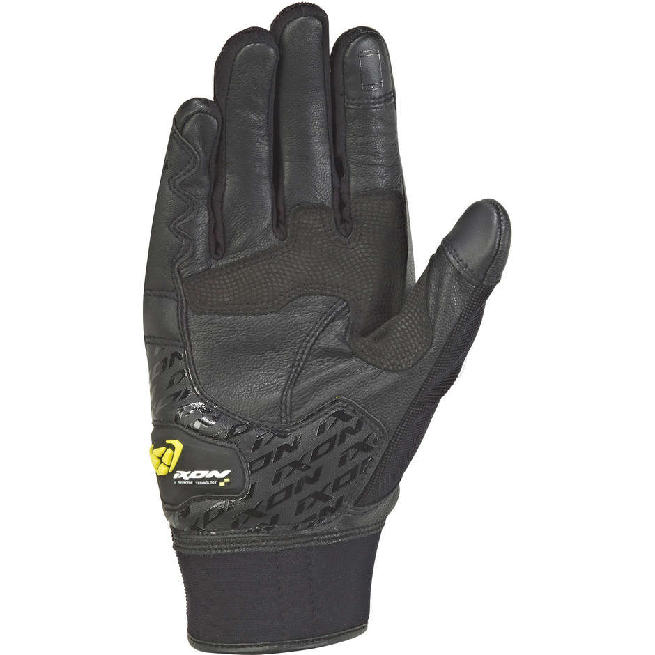 Ixon RS Grip 2 Summer Motorcycle Gloves in Black Leather and Fabric
