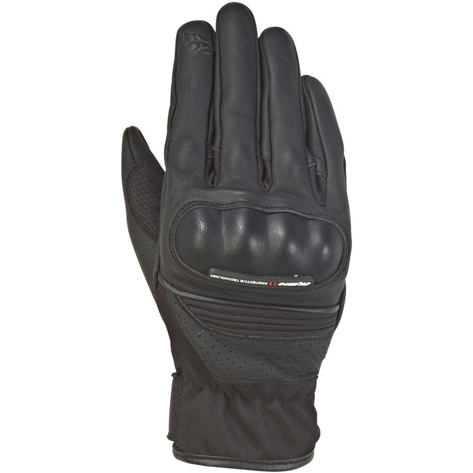 Ixon RS Hunt 2 Summer Motorcycle Gloves in Black Leather and Fabric