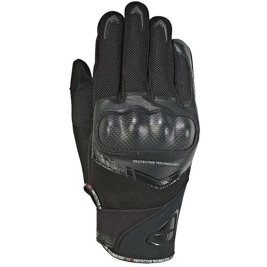 Ixon RS Loop 2 Sommer Motorrad Handschuhe in schwarzem Stoff