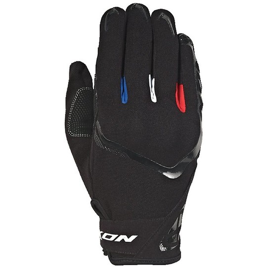 Ixon RS Loop 2 Summer Motorcycle Gloves In Black Blue Red Fabric