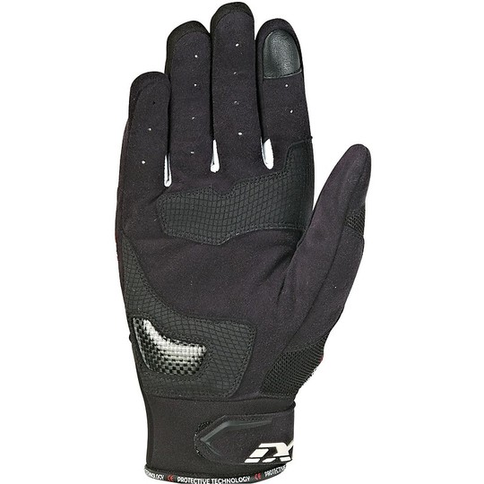 Ixon RS Loop 2 Summer Motorcycle Gloves In Black Red Fabric
