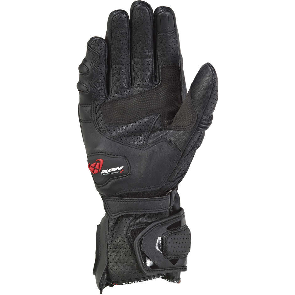 Ixon RS Motorrad Racing Handschuhe Time Air Lady In Schwarz Leder