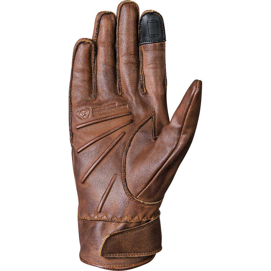 Ixon RS NIZO Camel Summer Custom Leather Motorcycle Gloves