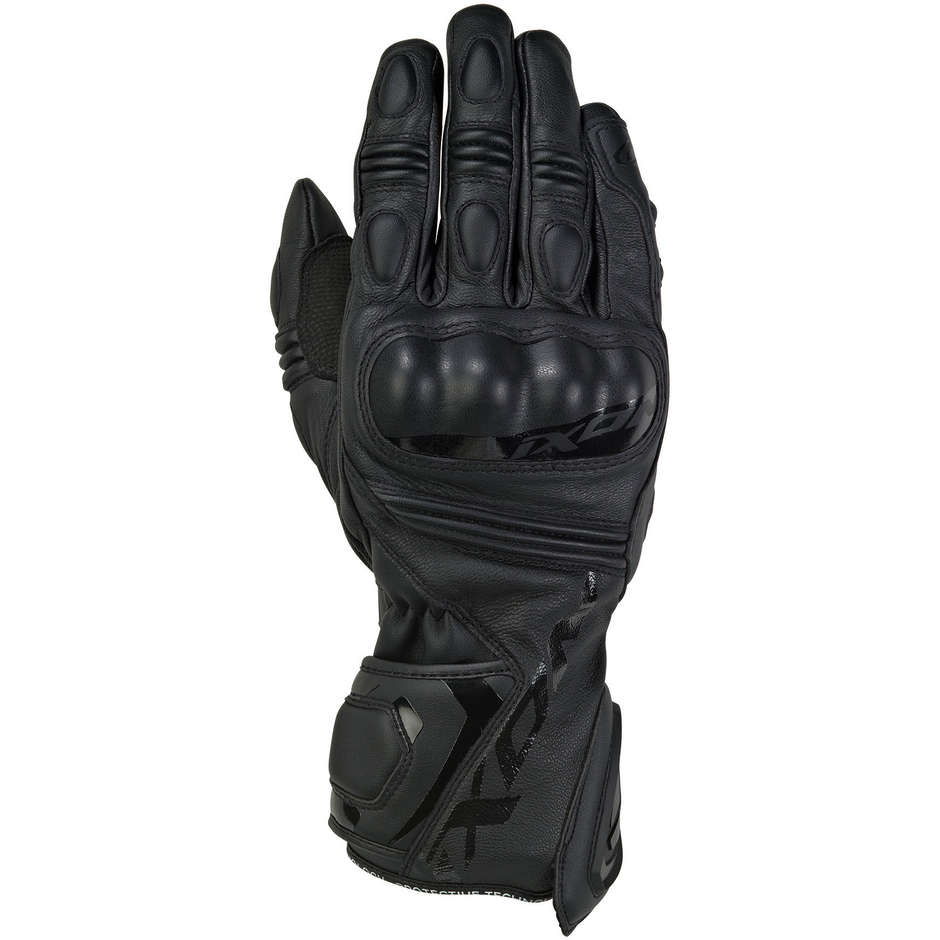 Ixon RS Racing Leather Motorcycle Gloves Black