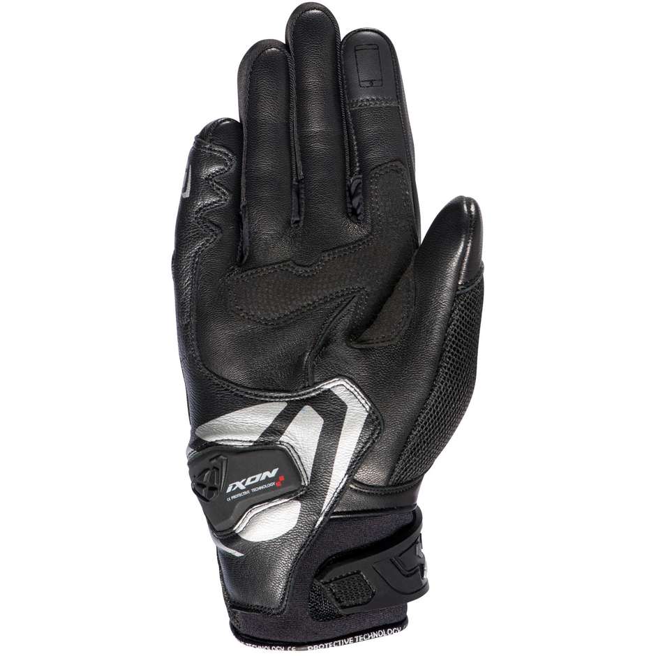 Ixon RS Rise Air 2 Lady Summer Motorcycle Gloves In Black Silver Leather and Fabric