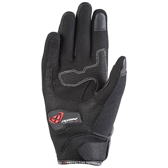 Ixon RS RUN Lady Black Leather and Fabric Motorcycle Gloves