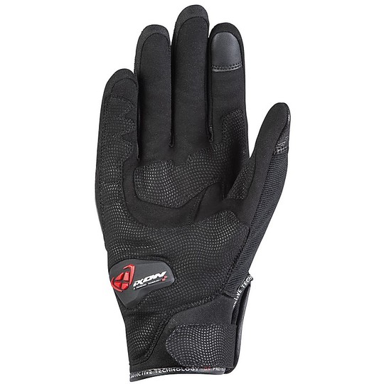 Ixon RS RUN Leather and Fabric Motorcycle Gloves Black