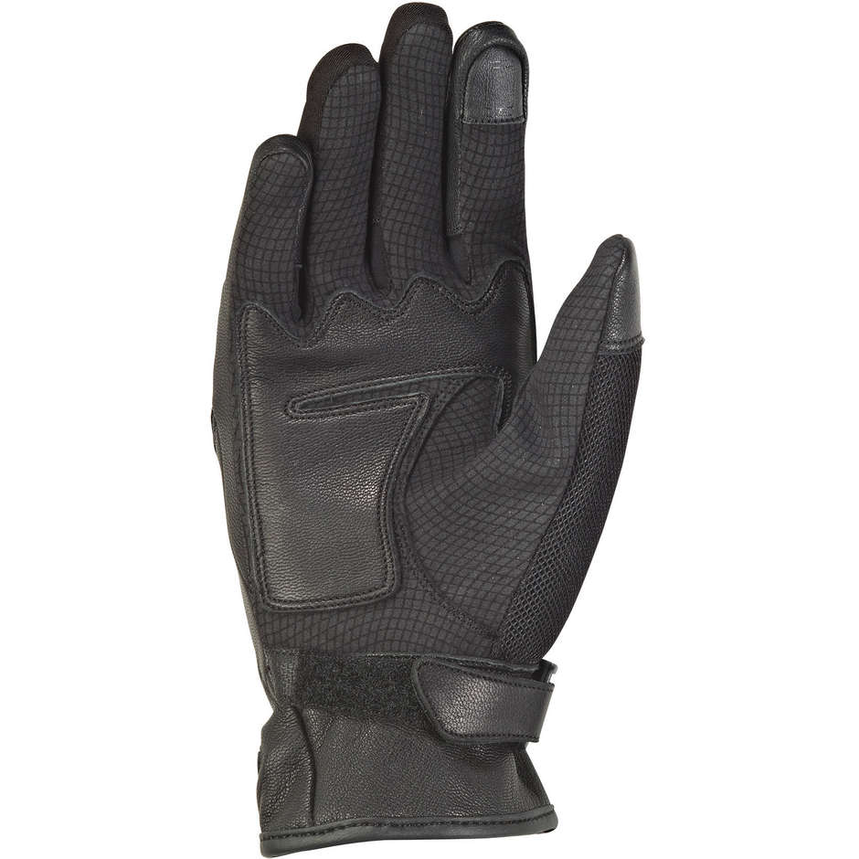 Ixon RS Shine 2 Damen Sommer Motorrad Handschuhe aus schwarzem Leder und Stoff