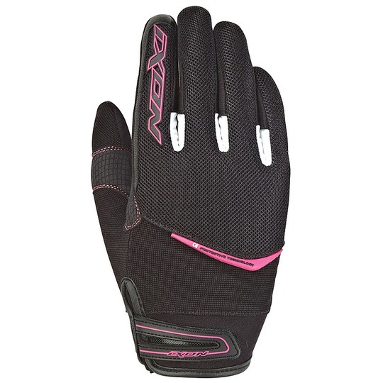 Ixon RS Slick Lady Summer Motorcycle Gloves In Black Fabric Fuchsia