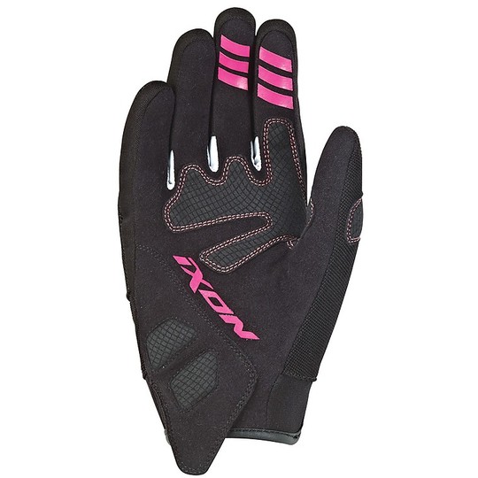Ixon RS Slick Lady Summer Motorcycle Gloves In Black Fabric Fuchsia