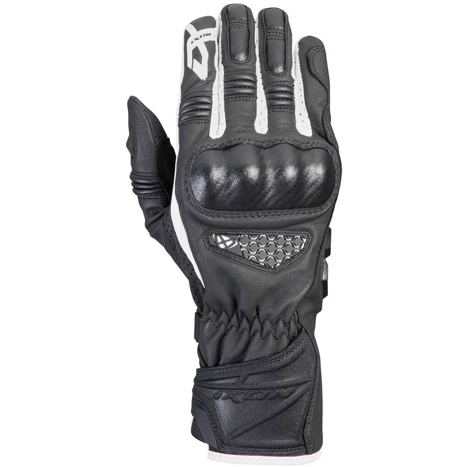Ixon RS TANGO Black White Leather Motorcycle Glove