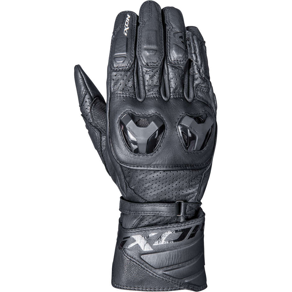 Ixon RS TILTER Sports Leather Motorcycle Gloves Black