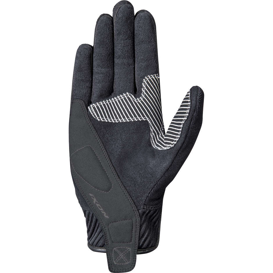 Ixon RS WHEELIE Lady Summer Fabric Motorcycle Gloves Black White