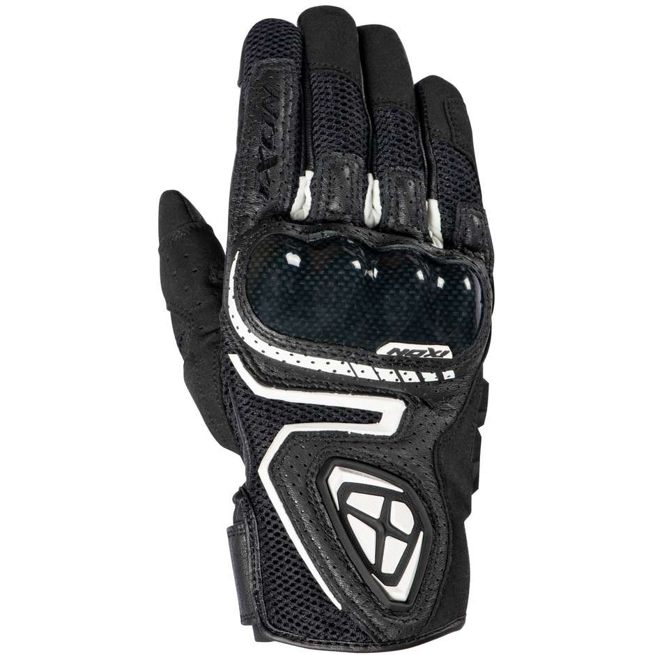 Ixon RS5 AIR Black White Summer Leather Motorcycle Gloves