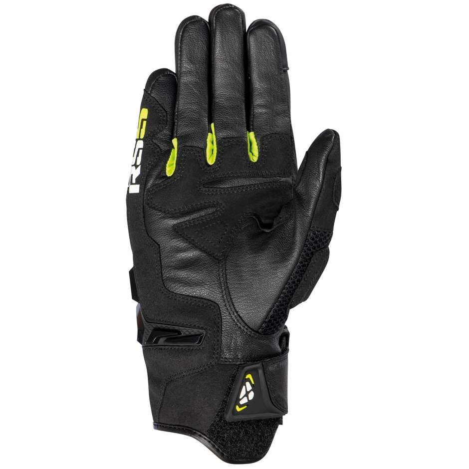 Ixon RS5 AIR Sommer Lederhandschuhe schwarz leuchtend gelb