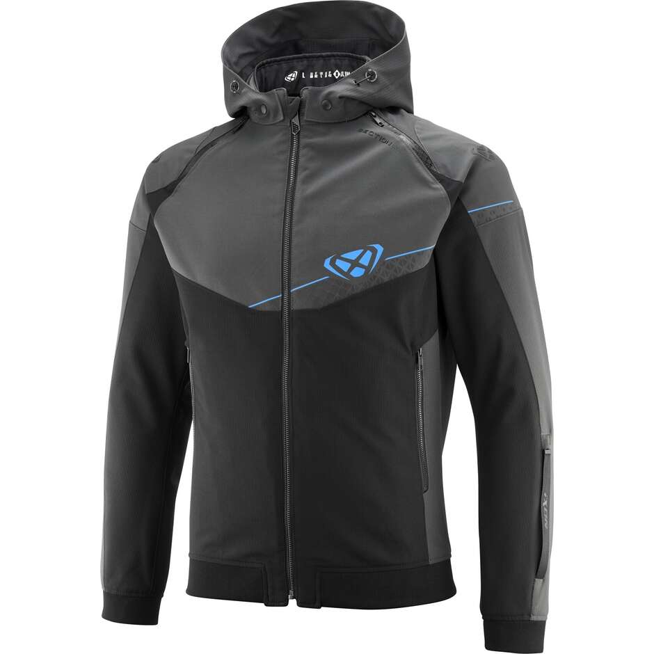 Ixon SECTION Motorradjacke Schwarz Anthrazit Blau