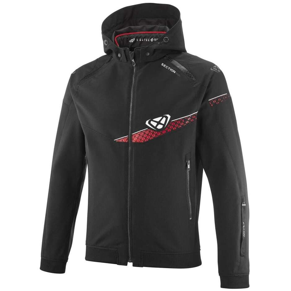 Ixon SECTION Motorradjacke Schwarz Weiß Rot