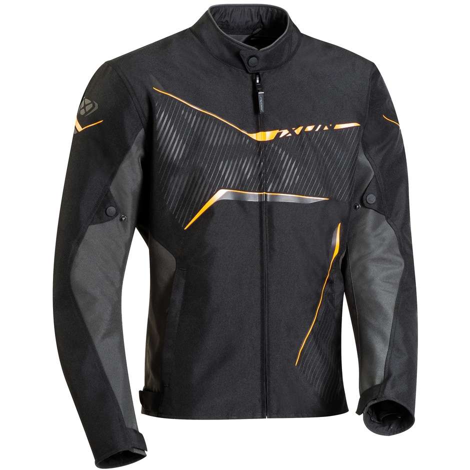 Ixon SLASH Black Anthracite Orange Fabric Motorcycle Jacket