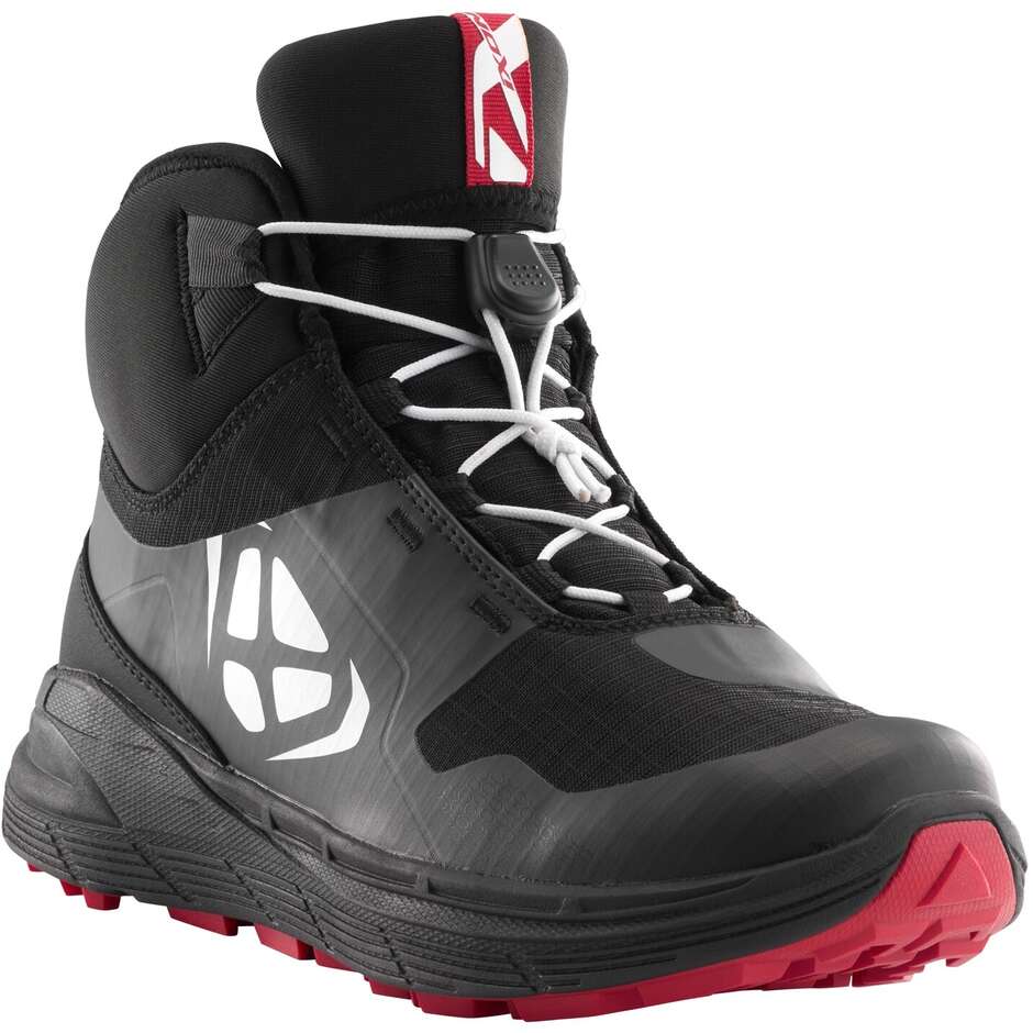 Ixon SNAKE WP Motorcycle Shoes Black White Red