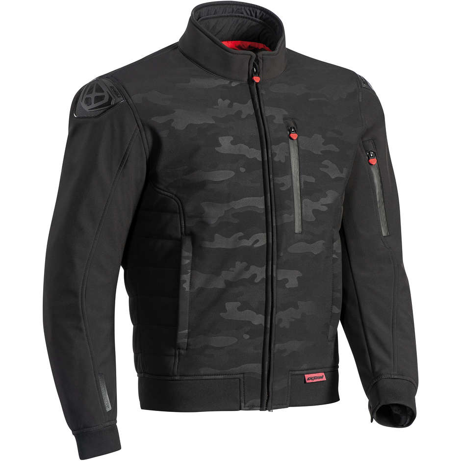 Ixon SOHO CE Fabric Motorcycle Jacket Black Camo