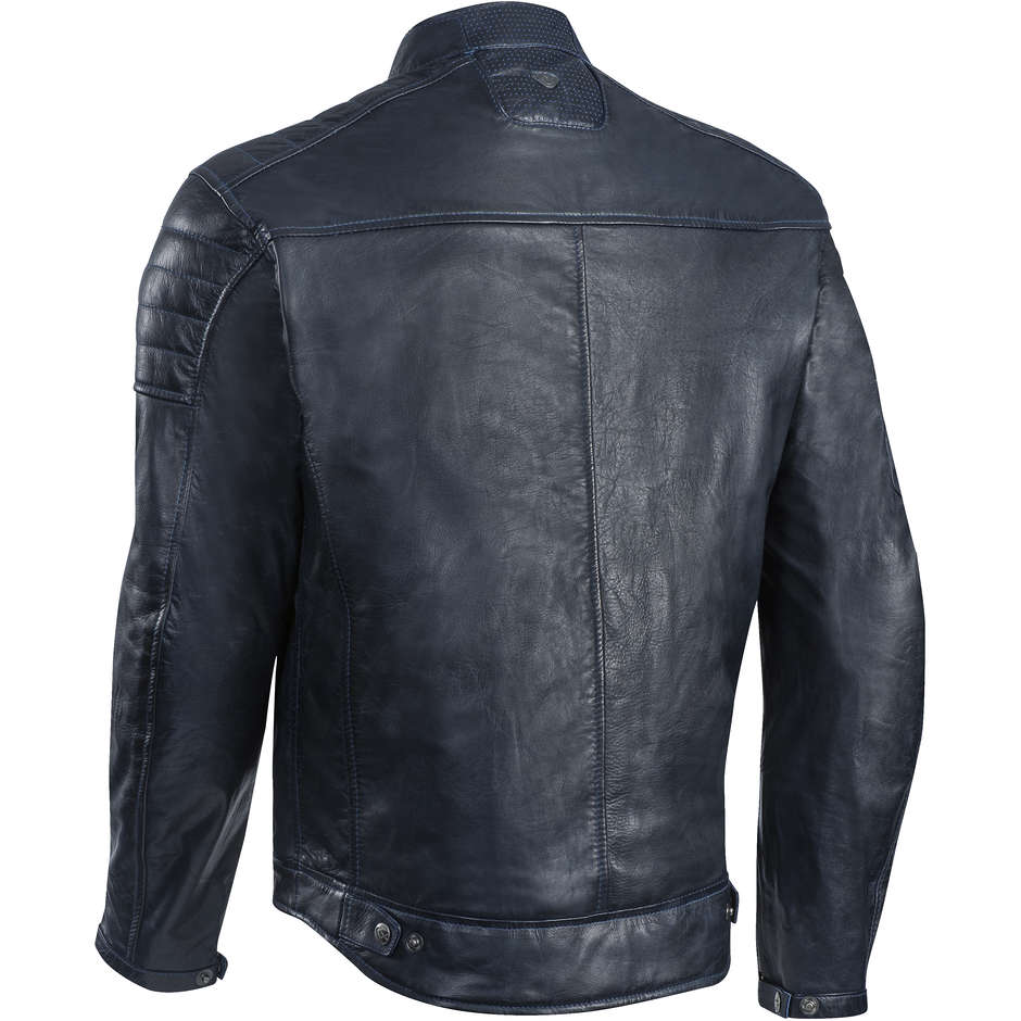 Ixon SPARK Navy Custom Leather Motorcycle Jacket