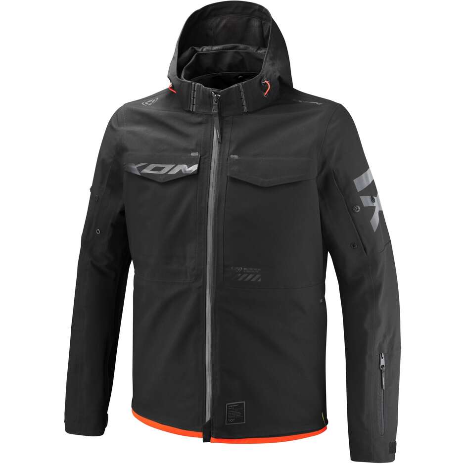 Ixon SQUARE Motorcycle Jacket Black Bright Red