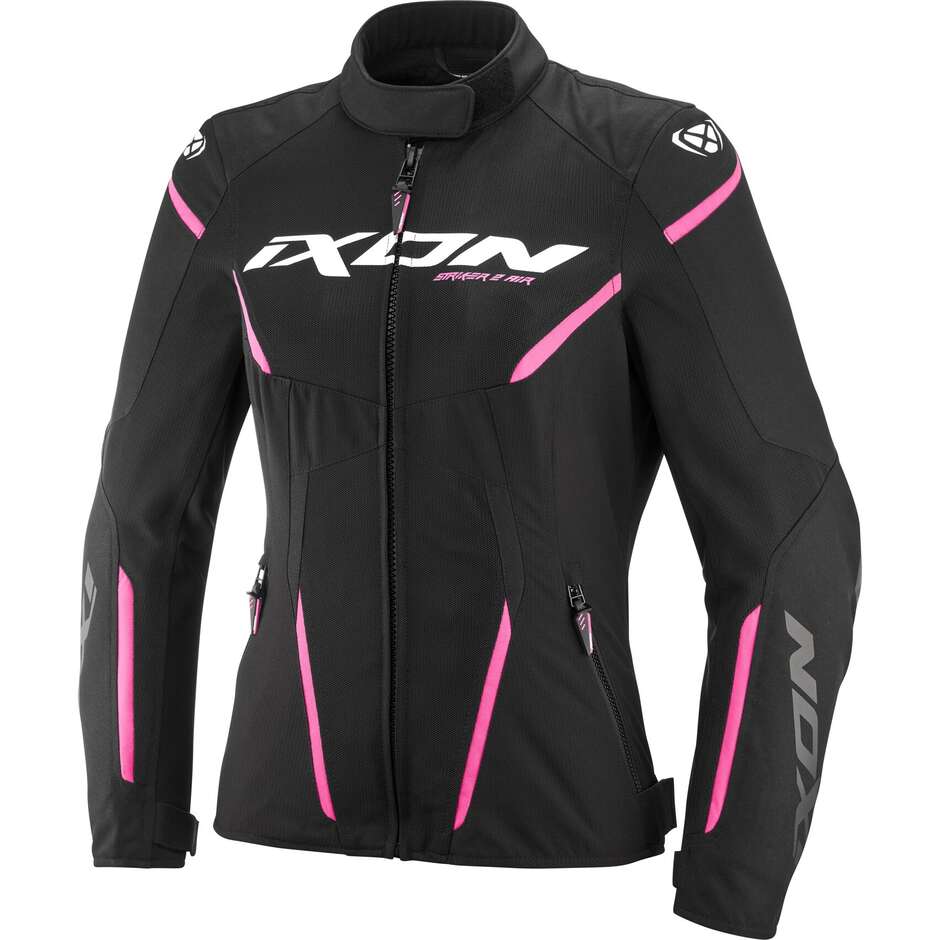 Ixon STRIKER 2 AIR WP L Damen Motorradjacke Schwarz Hellrosa