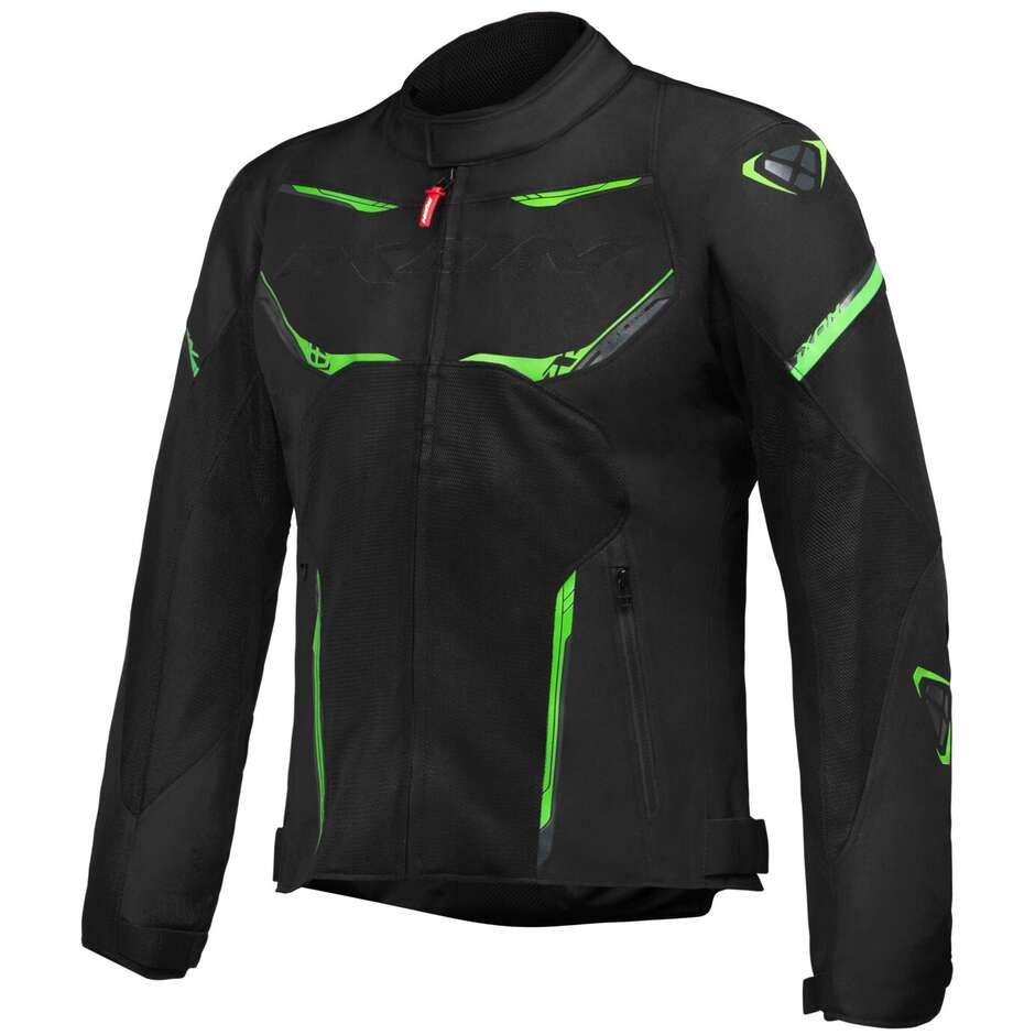 Ixon STRIKER AIR Motorcycle Jacket Black Anthracite Green