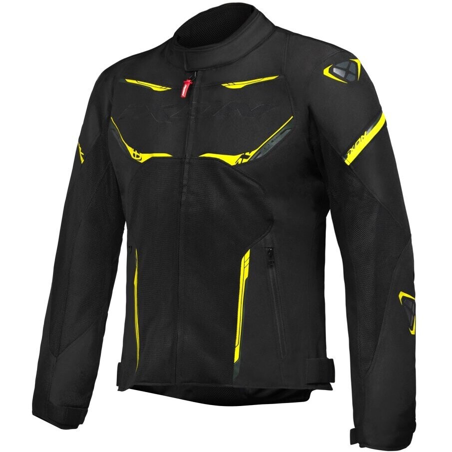 Ixon STRIKER AIR Motorcycle Jacket Black Anthracite Yellow