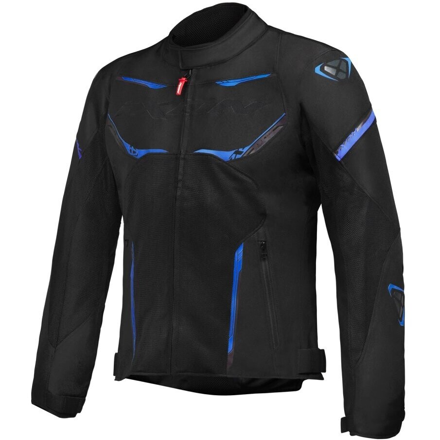 Ixon STRIKER AIR NOIR Anthracite Blue Motorcycle Jacket