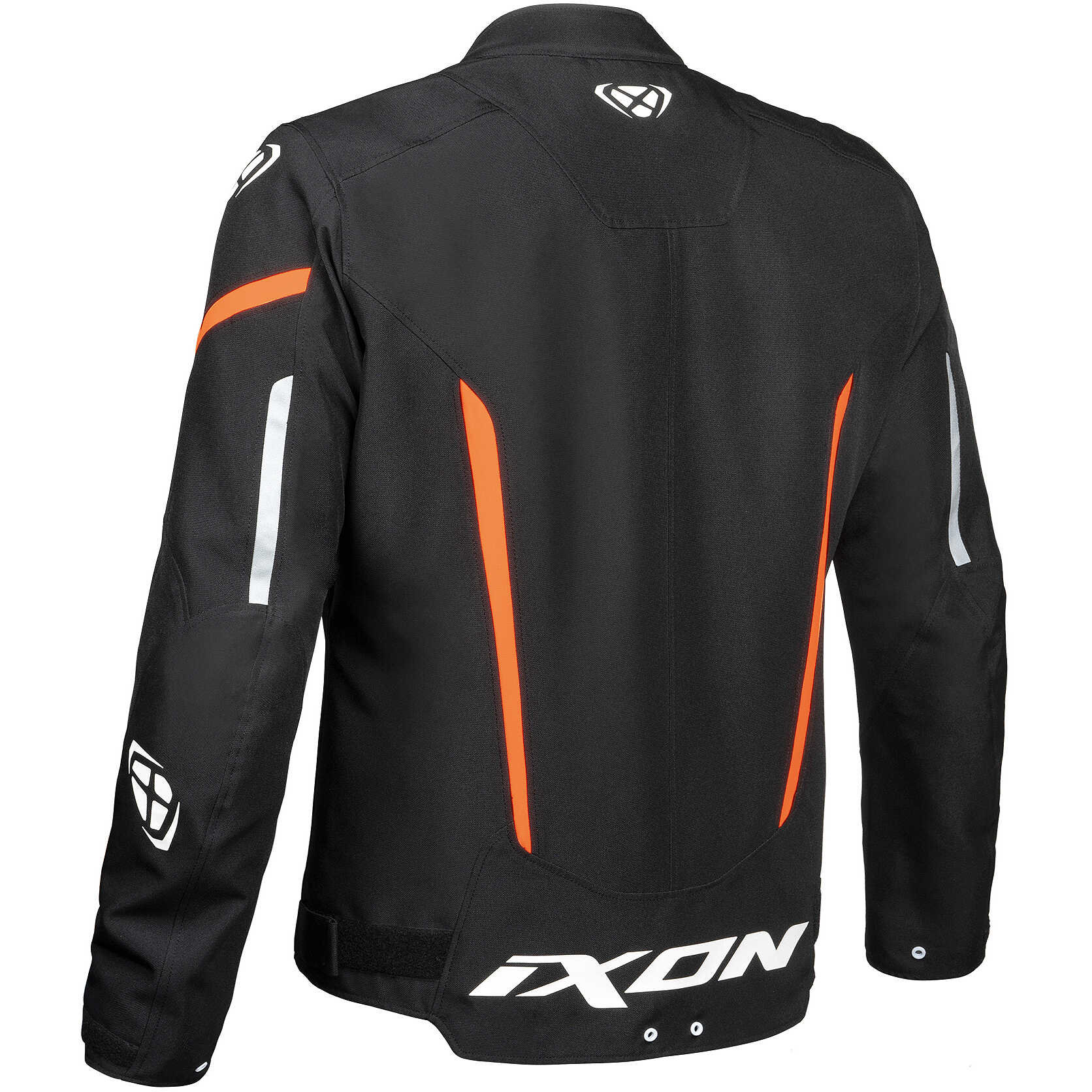 Ixon STRIKER Motorcycle Jacket Black White Orange For Sale Online 