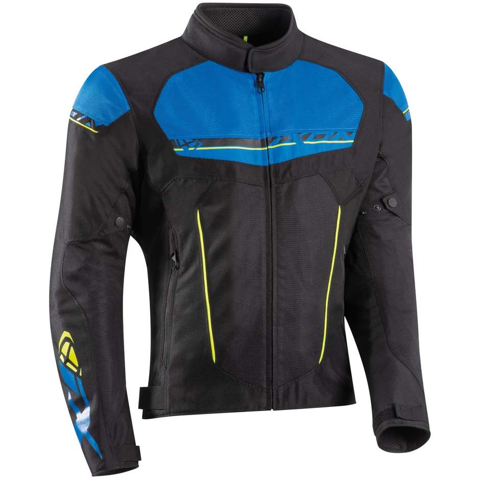 Ixon T-REX 3 in 1 Motorcycle Jacket Black Blue Yellow
