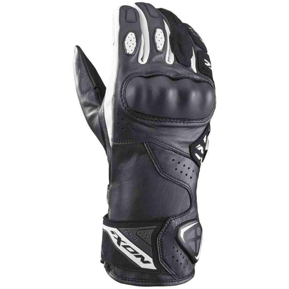 Ixon THUND Motorcycle Racing Gloves Black White