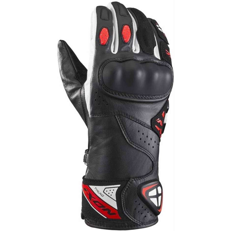 Ixon THUND Racing Motorcycle Gloves Black Red White