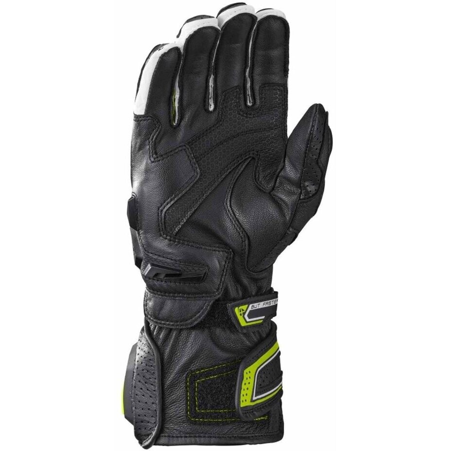 Ixon TORNADO AIR Racing Motorcycle Gloves Black White Fluo Yellow