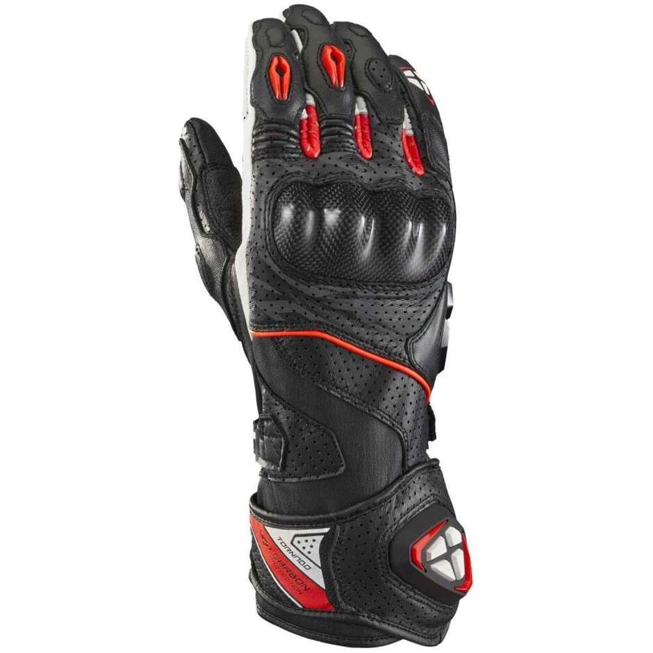 Ixon TORNADO AIR Racing Motorcycle Gloves Black White Red