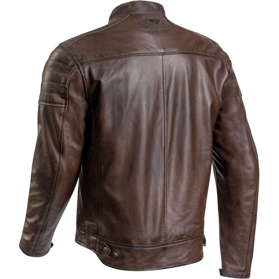 Ixon TORQUE Brown Custom Leather Motorcycle Jacket