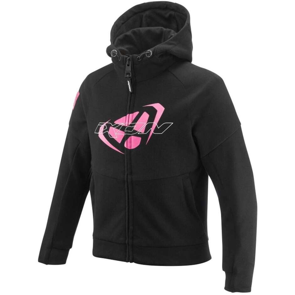 Ixon TOUCHDOWN KID L Schwarzes Motorrad-Sweatshirt für Mädchen
