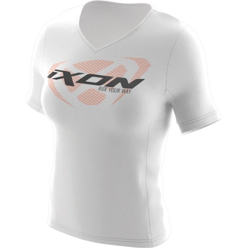 Ixon UNIT LADY Woman T-Shirt White Gray Orange