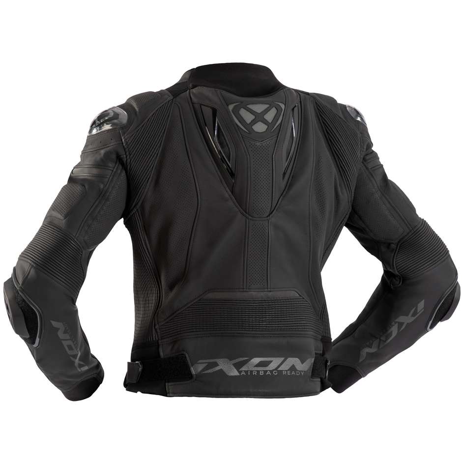 Ixon VENDETTA JK EVO Leather Motorcycle Jacket Black