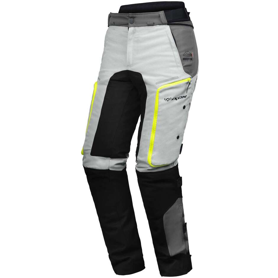 Ixon VIDAR PT Motorcycle Pants Gray Black Yellow Live