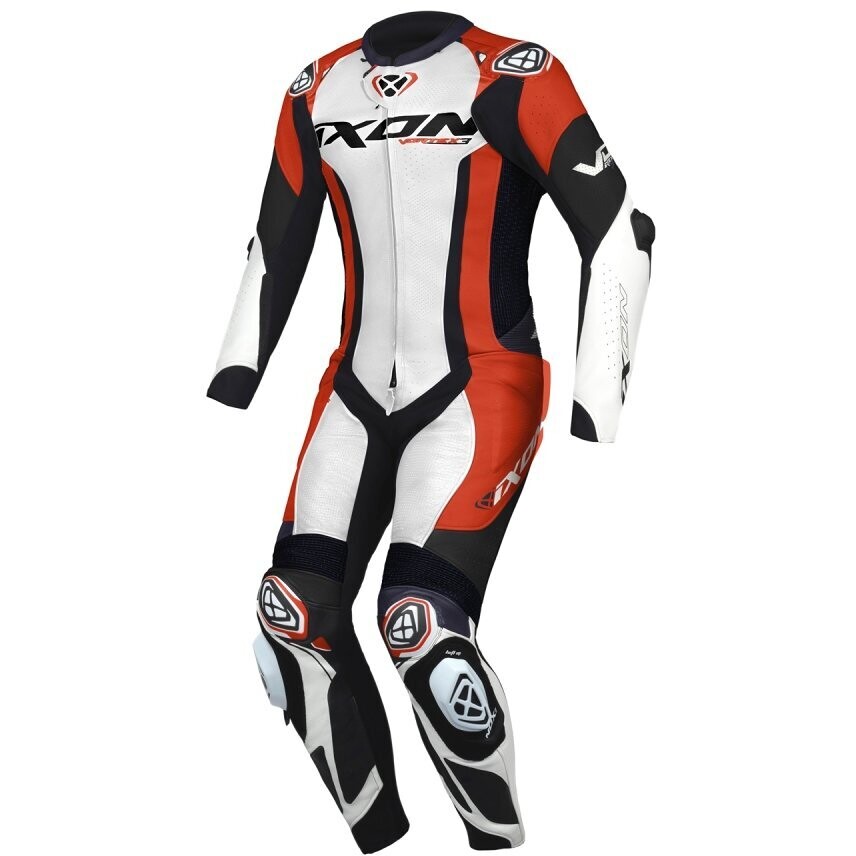 Ixon VORTEX 3 Full Motorcycle Suit White Black Red